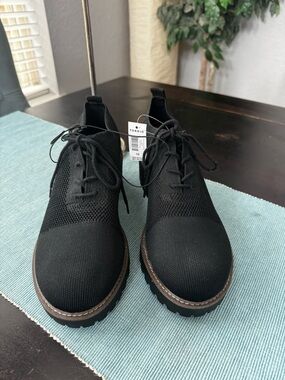 Torrid Black Knit Lace-Up Casual Boots size 10